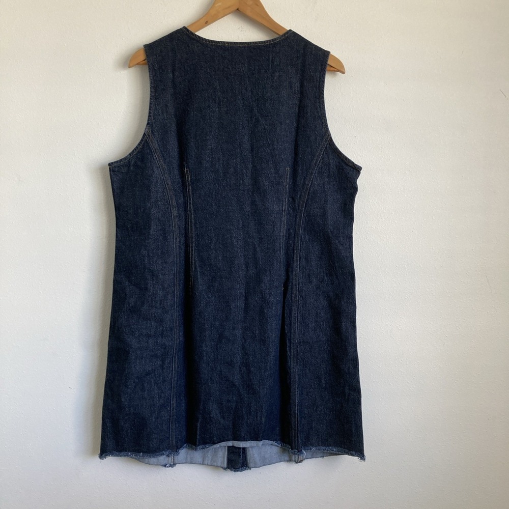 J Crew Women's Seamed denim mini dress in Rinse wash Blue Size 18 - Picture 6 of 7